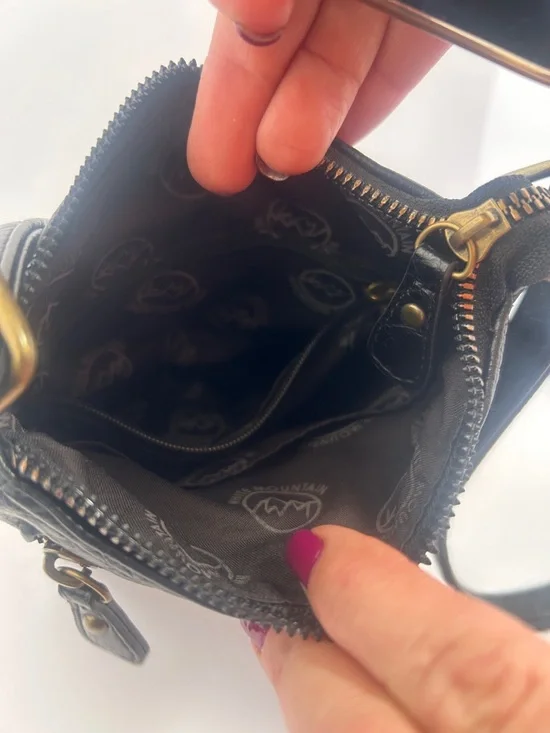 White Mountain Black Crossbody Bag with Gold Hardware - Picture 3 of 5